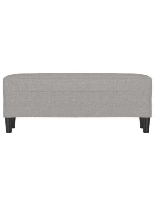 Lavice světle šedá 100 x 35 x 41 cm textil