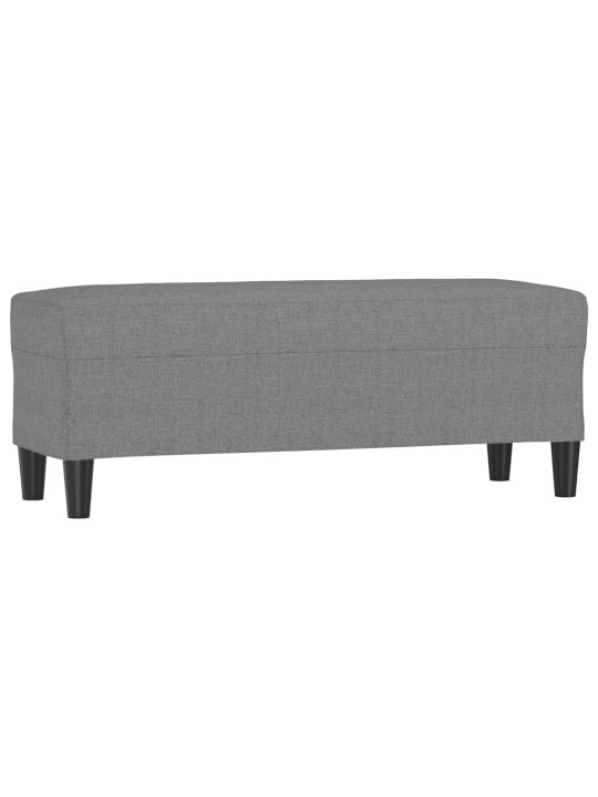 Lavice tmavě šedá 100 x 35 x 41 cm textil