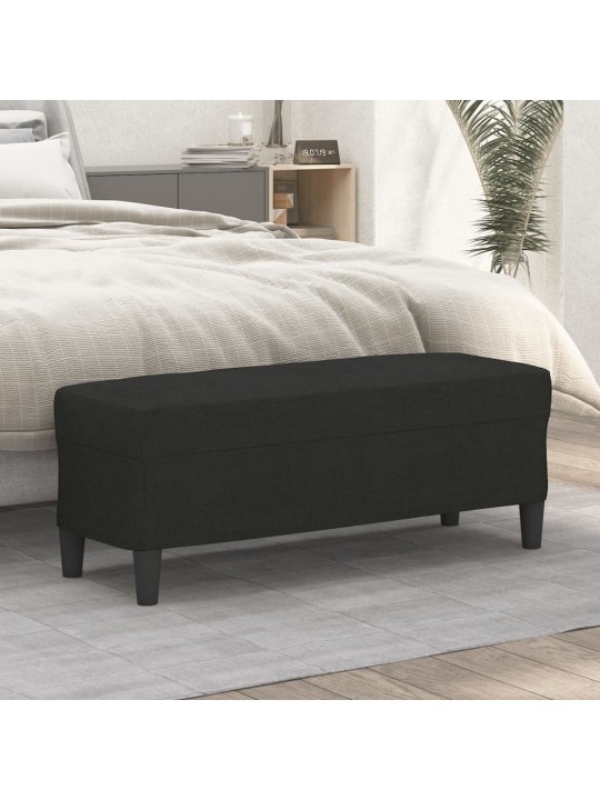Lavice černá 100 x 35 x 41 cm textil