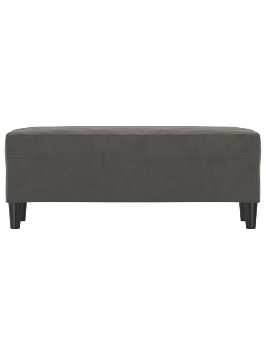 Lavice tmavě šedá 100 x 35 x 41 cm samet