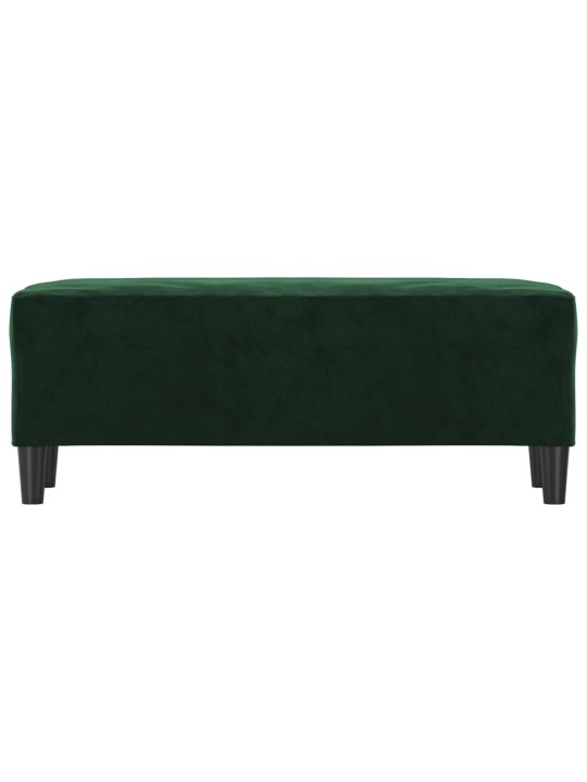 Lavice tmavě zelená 100x35x41 cm samet