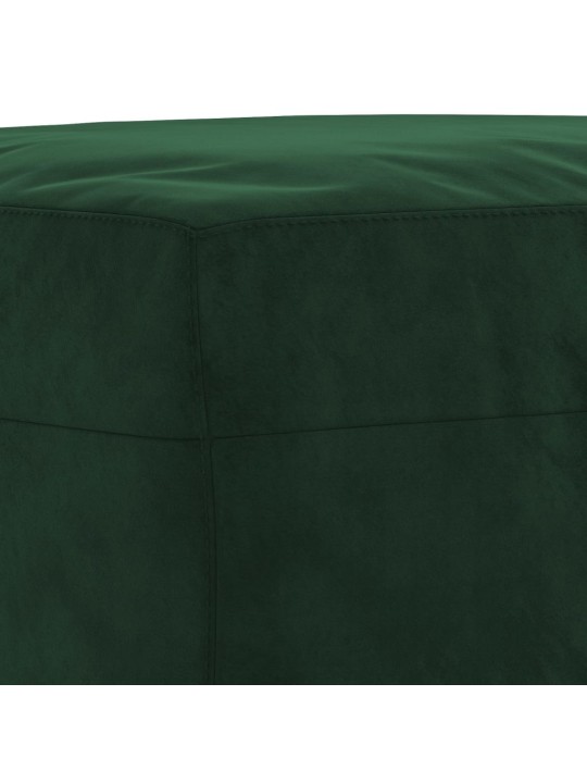 Lavice tmavě zelená 100x35x41 cm samet