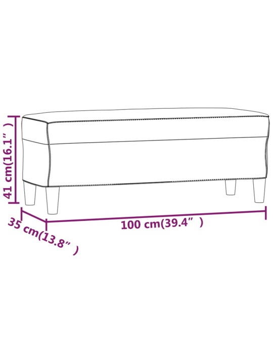 Lavice tmavě zelená 100x35x41 cm samet