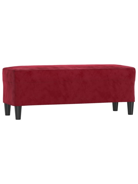 Lavice vínová 100x35x41 cm samet