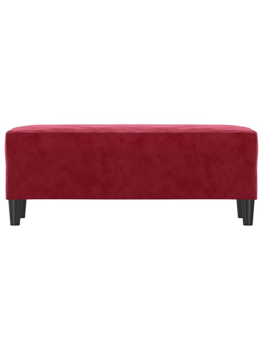 Lavice vínová 100x35x41 cm samet