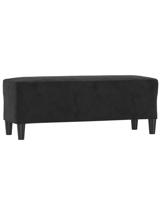 Lavice černá 100 x 35 x 41 cm samet