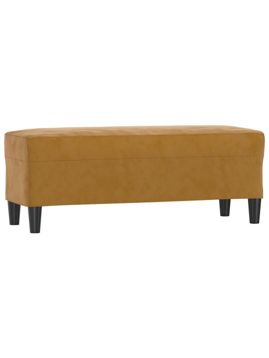 Lavice hnědá 100 x 35 x 41 cm samet