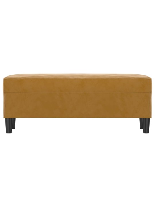 Lavice hnědá 100 x 35 x 41 cm samet