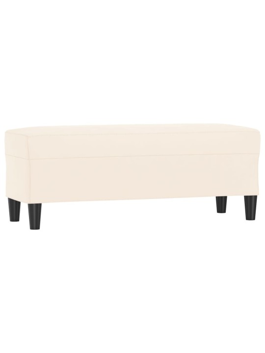 Lavice krémová 100 x 35 x 41 cm samet