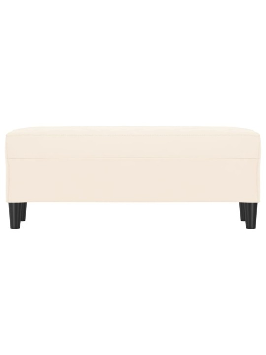 Lavice krémová 100 x 35 x 41 cm samet
