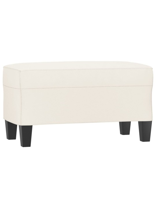 Lavice krémová 70x35x41 cm umělá kůže