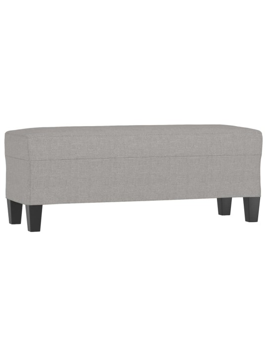 Lavice světle šedá 100 x 35 x 41 cm textil