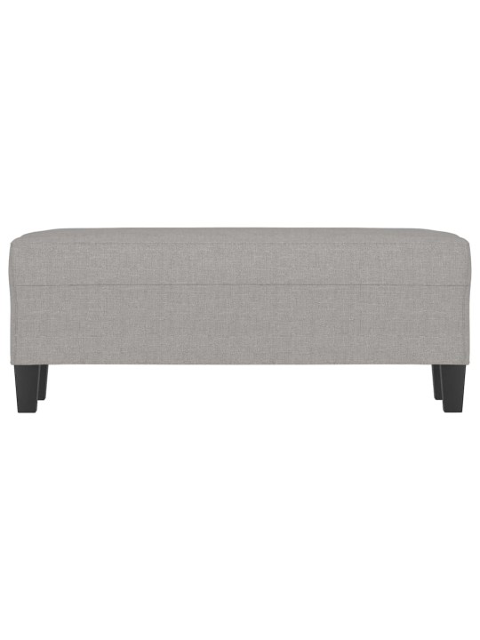 Lavice světle šedá 100 x 35 x 41 cm textil