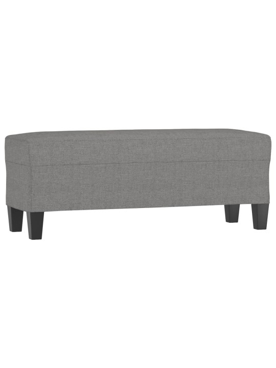 Lavice tmavě šedá 100 x 35 x 41 cm textil