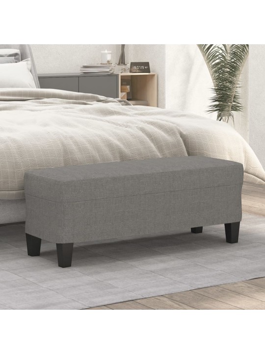 Lavice tmavě šedá 100 x 35 x 41 cm textil