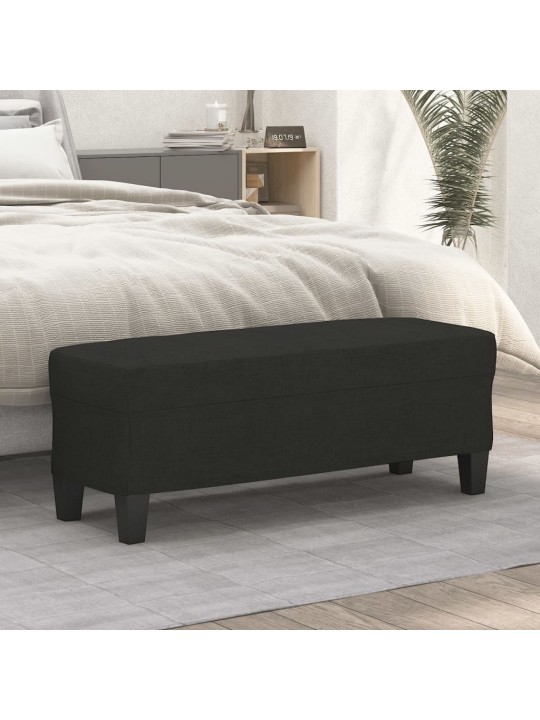 Lavice černá 100 x 35 x 41 cm textil