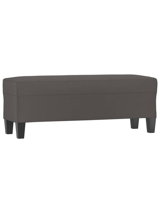 Lavice šedá 100x35x41 cm umělá kůže