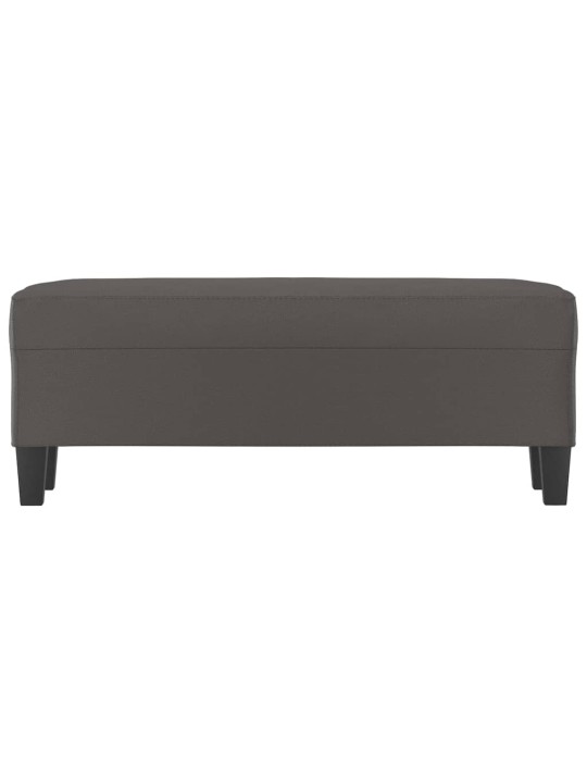 Lavice šedá 100x35x41 cm umělá kůže
