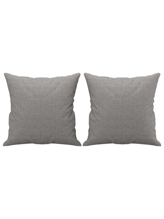 Dekorační polštáře 2 ks světle šedé 40 x 40 cm textil