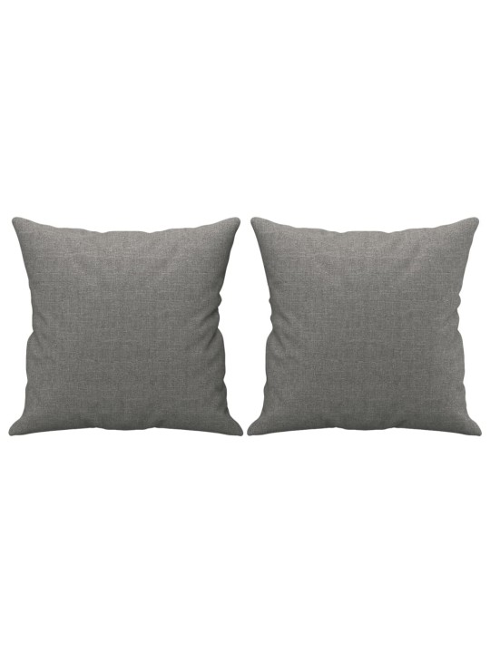 Dekorační polštáře 2 ks tmavě šedé 40 x 40 cm textil
