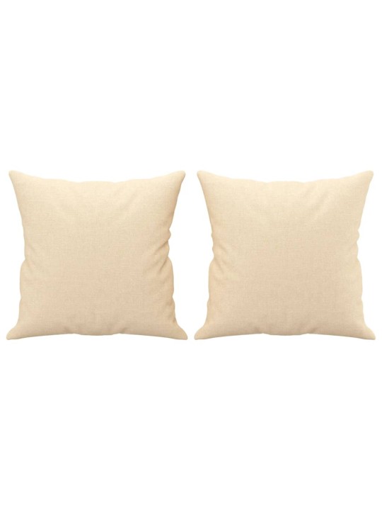 Dekorační polštáře 2 ks krémové 40 x 40 cm textil