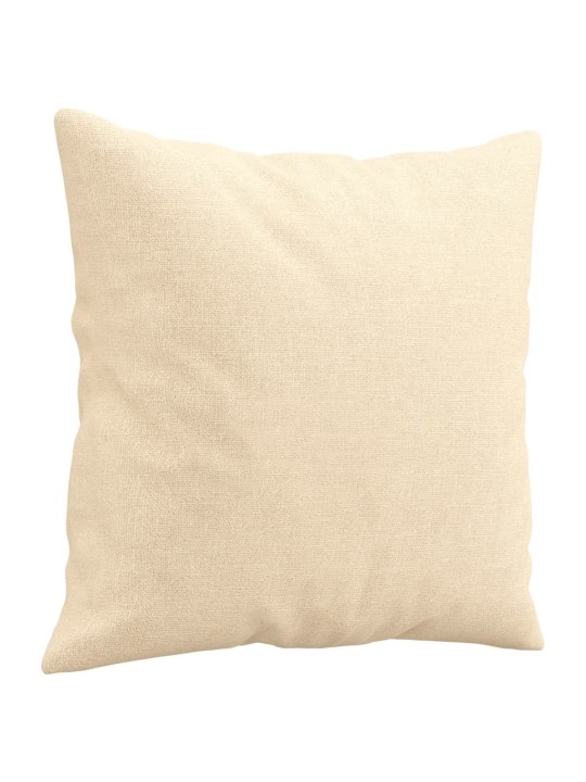 Dekorační polštáře 2 ks krémové 40 x 40 cm textil
