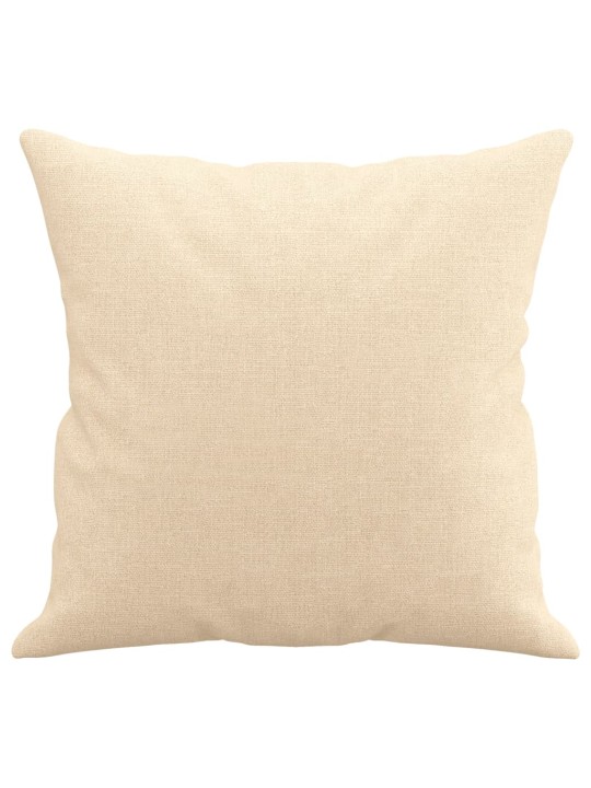 Dekorační polštáře 2 ks krémové 40 x 40 cm textil