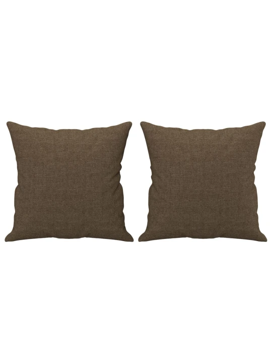 Dekorační polštáře 2 ks hnědé 40 x 40 cm textil