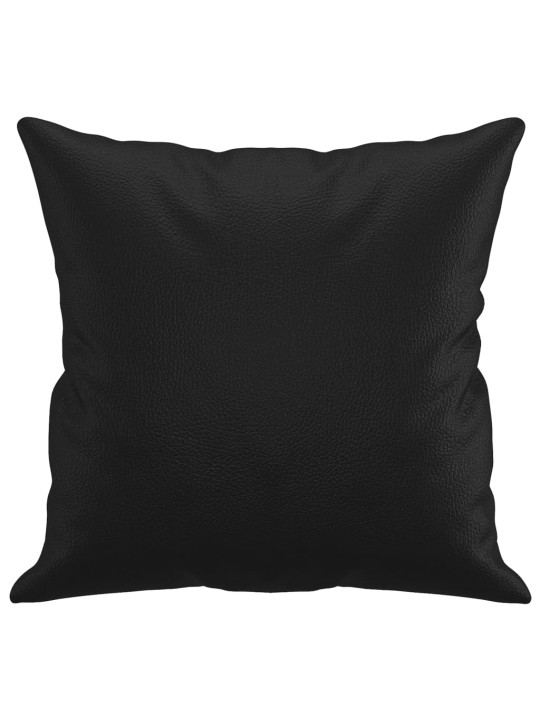 Dekorační polštáře 2 ks černé 40 x 40 cm umělá kůže