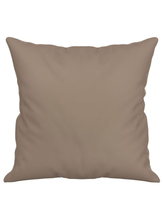 Dekorační polštáře 2 ks taupe 40 x 40 cm tkanina z mikrovlákna