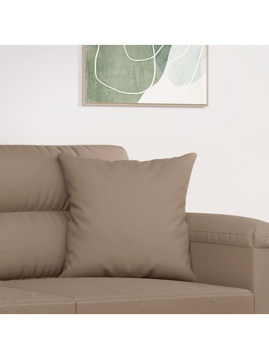 Dekorační polštáře 2 ks taupe 40 x 40 cm tkanina z mikrovlákna