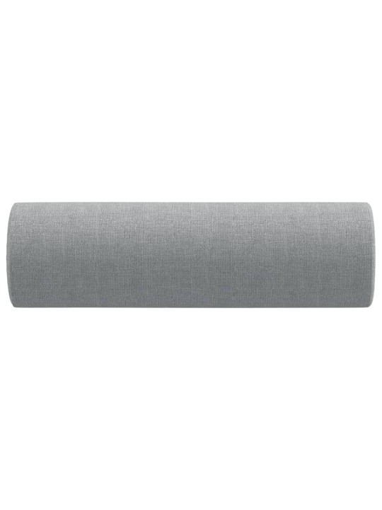 Dekorační polštáře 2 ks světle šedé Ø 15 x 50 cm textil