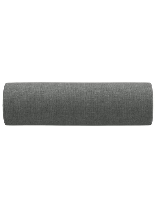 Dekorační polštáře 2 ks tmavě šedé Ø 15 x 50 cm textil
