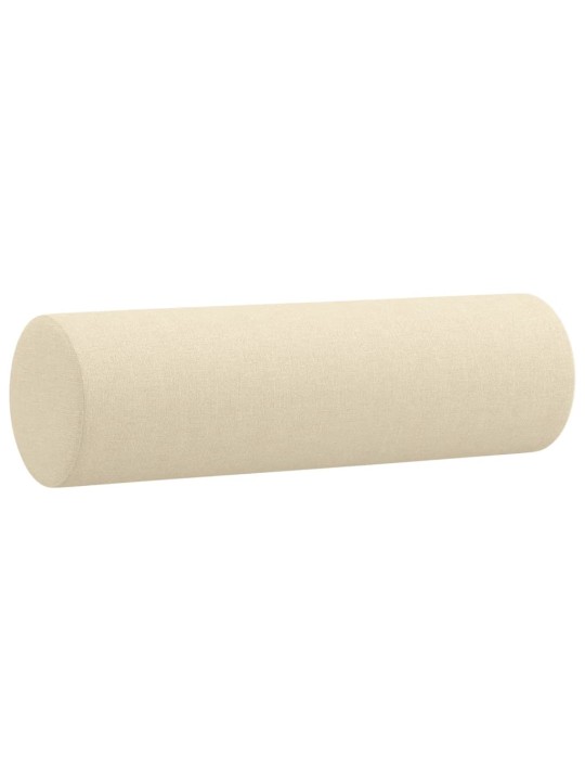 Dekorační polštáře 2 ks krémové Ø 15 x 50 cm textil