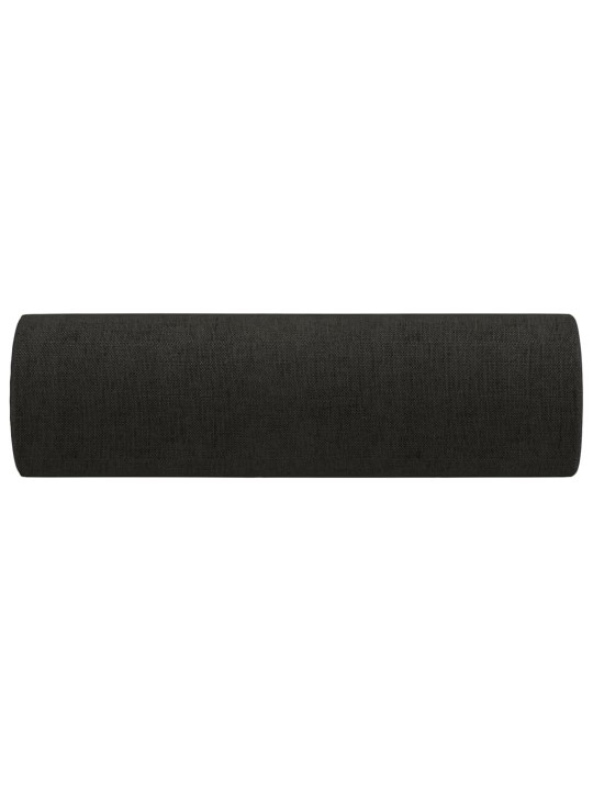 Dekorační polštáře 2 ks černé Ø 15 x 50 cm textil