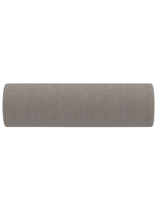 Dekorační polštáře 2 ks taupe Ø 15 x 50 cm textil