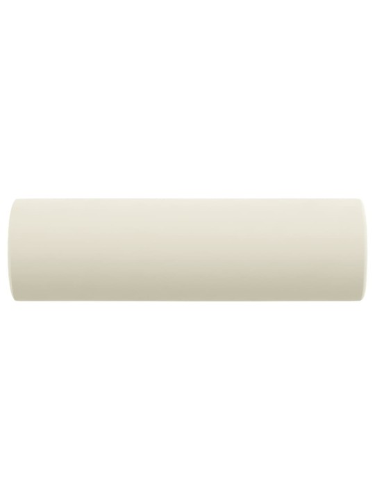 Dekorační polštáře 2 ks krémové Ø 15 x 50 cm samet
