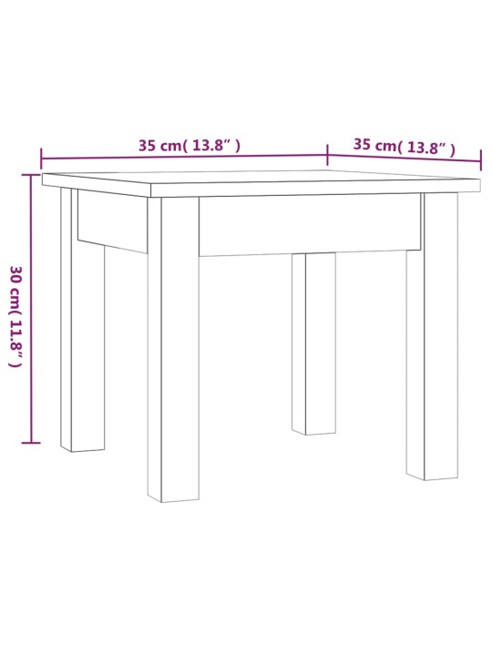 Konferenční stolek 35 x 35 x 30 cm masivní borové dřevo