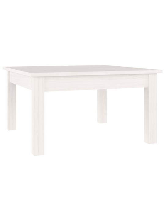 Konferenční stolek bílý 55 x 55 x 30 cm masivní borové dřevo