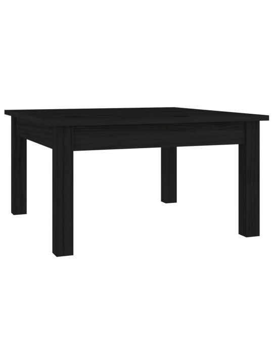 Konferenční stolek černý 55 x 55 x 30 cm masivní borové dřevo
