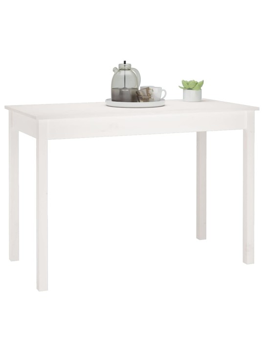 Jídelní stůl bílý 110 x 55 x 75 cm masivní borové dřevo