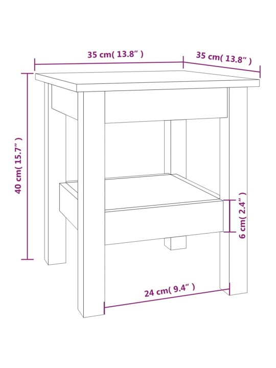 Konferenční stolek 35 x 35 x 40 cm masivní borové dřevo