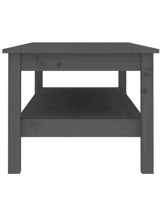 Konferenční stolek šedý 110 x 50 x 40 cm masivní borové dřevo