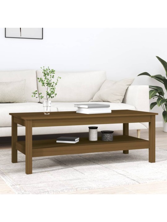 Konferenční stolek medově hnědý 110x50x40 cm masivní borovice