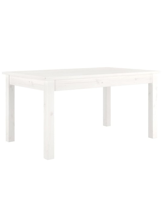 Konferenční stolek bílý 80 x 50 x 40 cm masivní borové dřevo