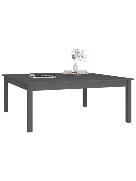 Konferenční stolek šedý 100 x 100 x 40 cm masivní borové dřevo