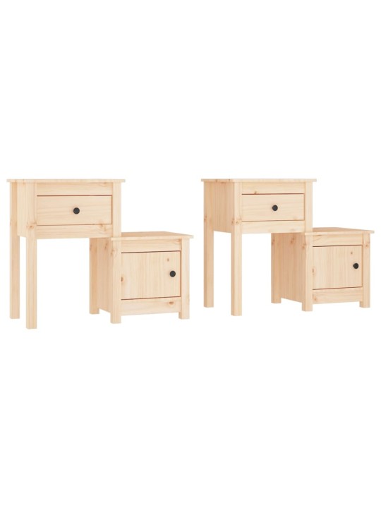 Noční stolky 2 ks 79,5 x 38 x 65,5 cm masivní borové dřevo