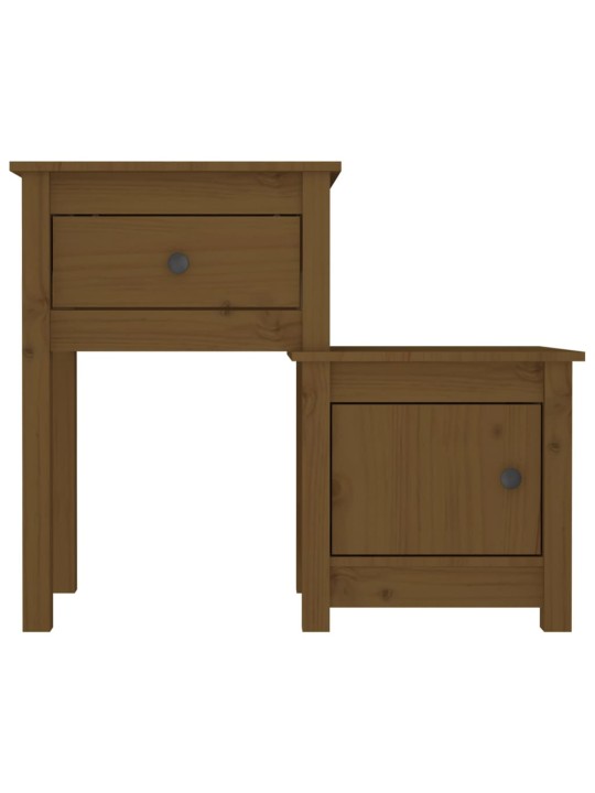 Noční stolky 2 ks medově hnědé 79,5x38x65,5 cm masivní borovice