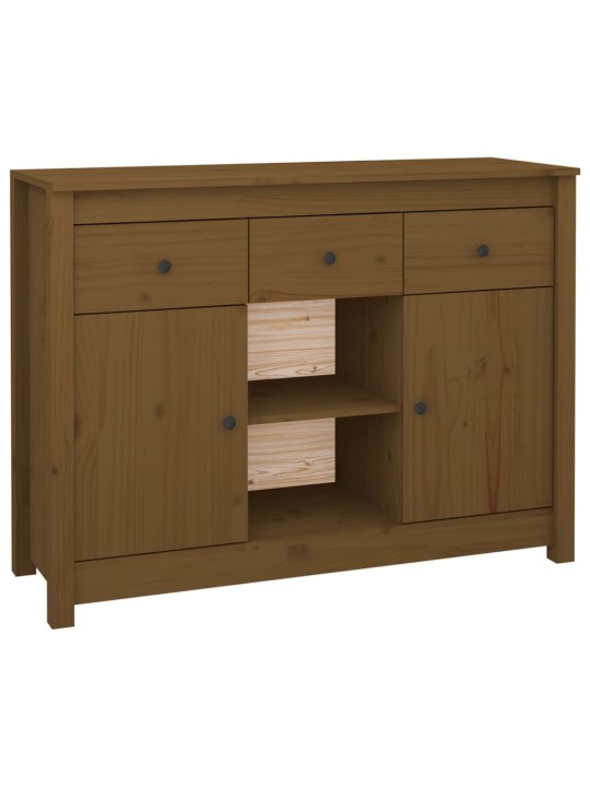 Příborník medově hnědý 100 x 35 x 74,5 cm masivní borové dřevo