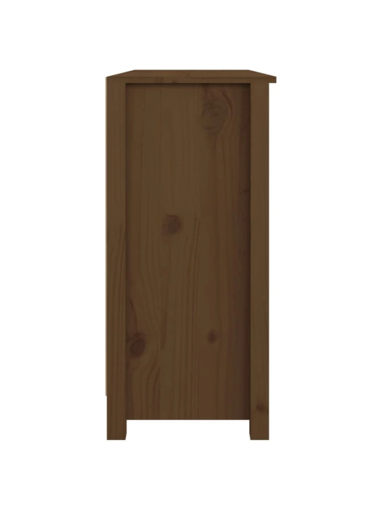 Příborník medově hnědý 100 x 35 x 74 cm masivní borové dřevo